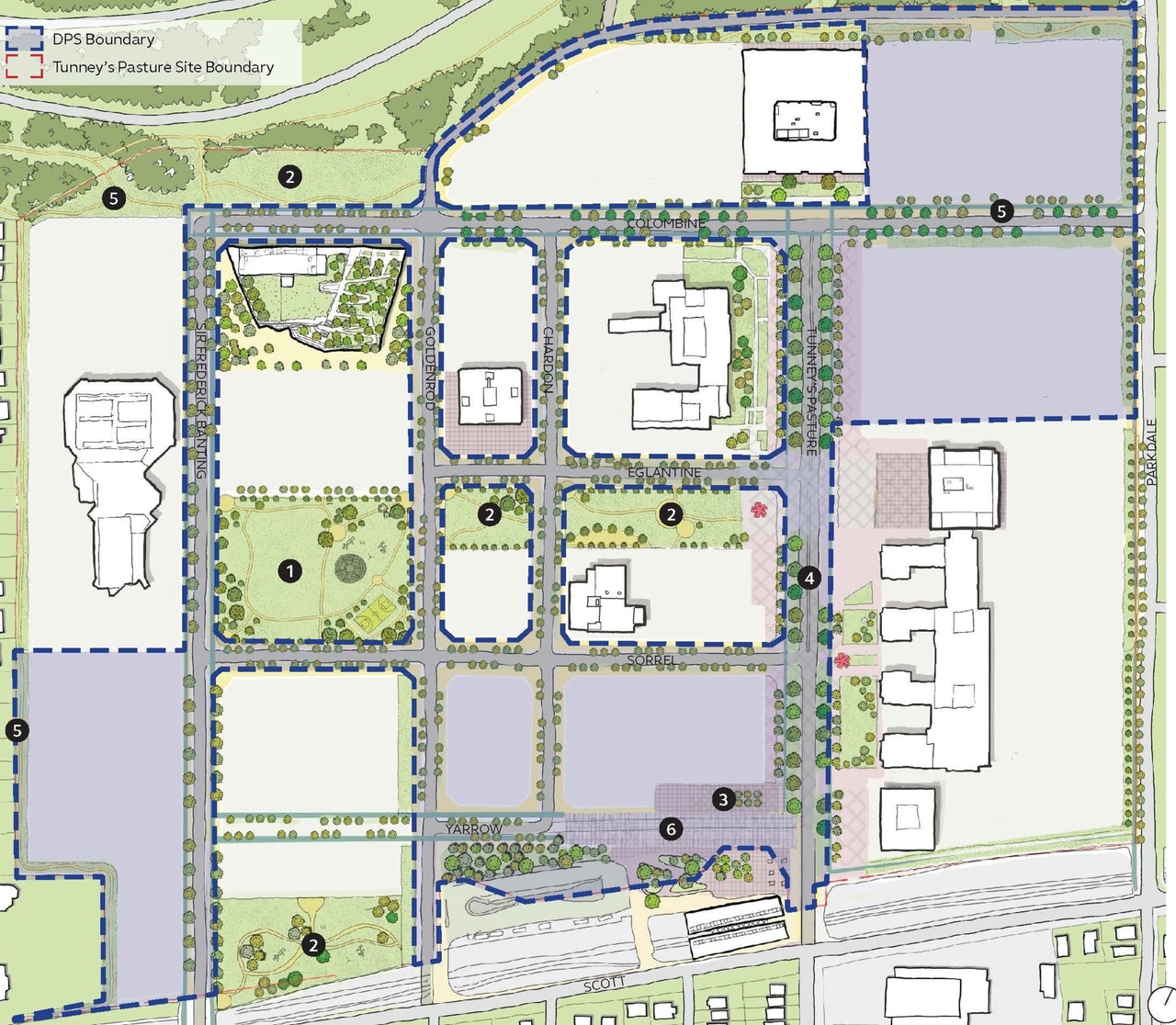 Construction site plan for project from page 19 of the file '2025-09-26 - Urban Design Review Panel - D07-16-24-0022'