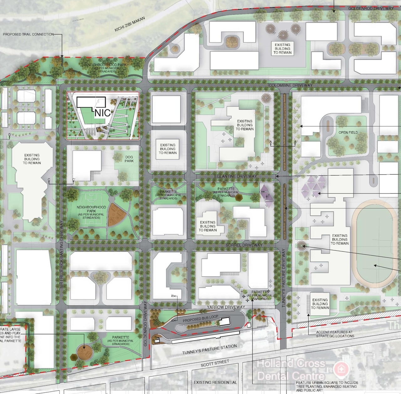 Construction site plan for project from page 20 of the file '2025-09-26 - Urban Design Review Panel - D07-16-24-0022'