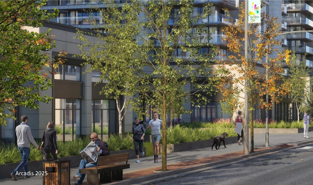 Rendering of building from page 27 of the file '2025-09-26 - Urban Design Review Panel - D07-16-24-0022'