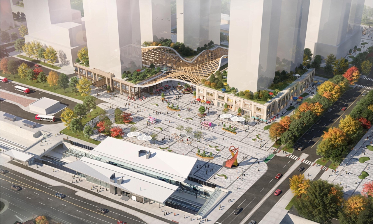 Rendering of building from page 28 of the file '2025-09-26 - Urban Design Review Panel - D07-16-24-0022'