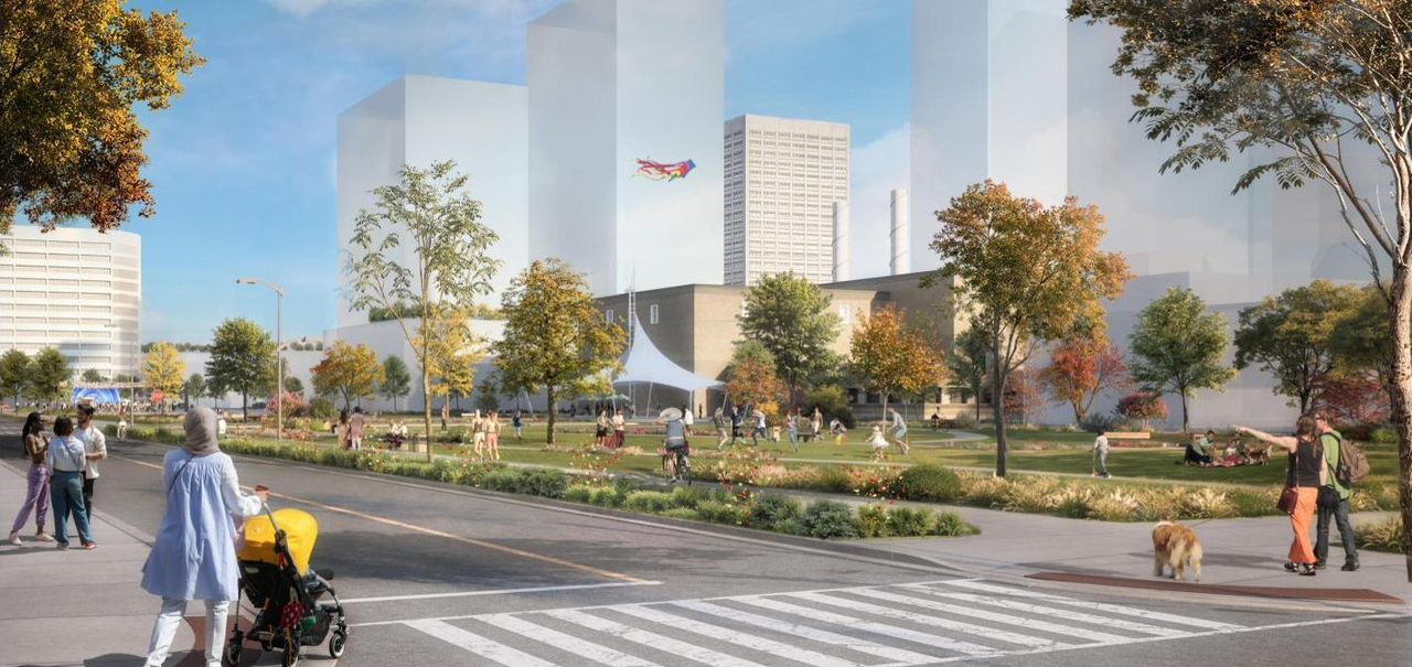 Rendering of building from page 28 of the file '2025-09-26 - Urban Design Review Panel - D07-16-24-0022'