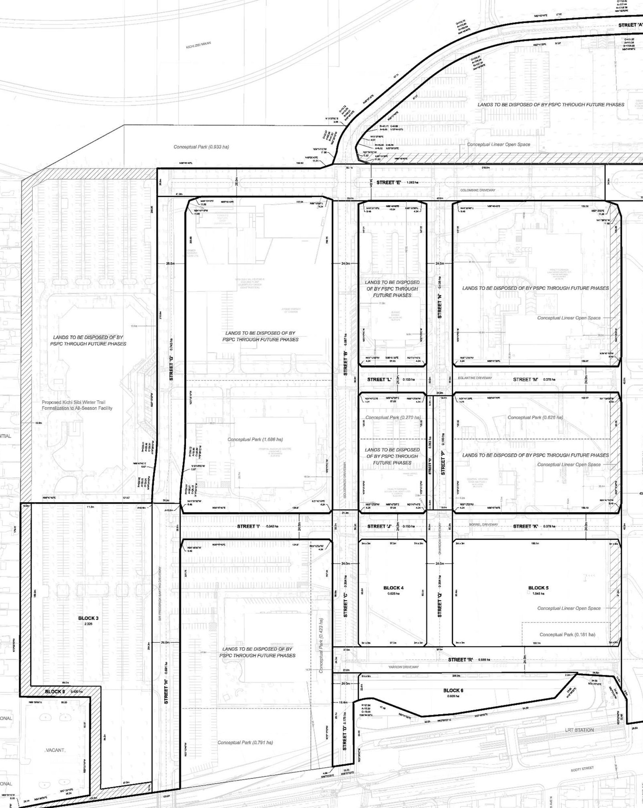 Construction site plan for project from page 30 of the file '2025-09-26 - Urban Design Review Panel - D07-16-24-0022'