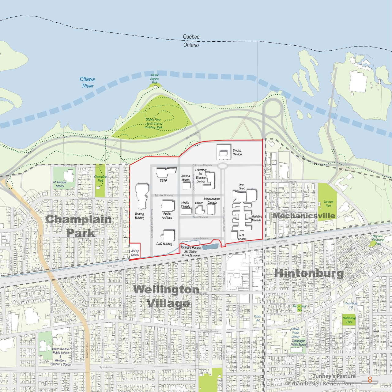 Construction site plan for project from page 8 of the file '2025-09-26 - Urban Design Review Panel - D07-16-24-0022'