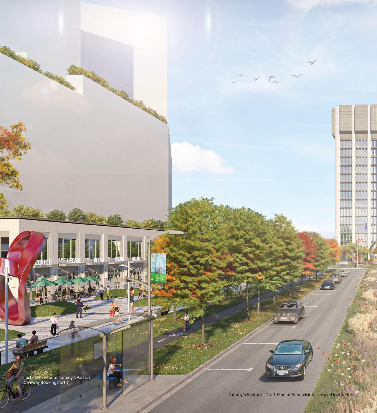 Rendering of building from page 16 of the file '2024-12-09 - Urban Design Brief - D07-16-24-0022'