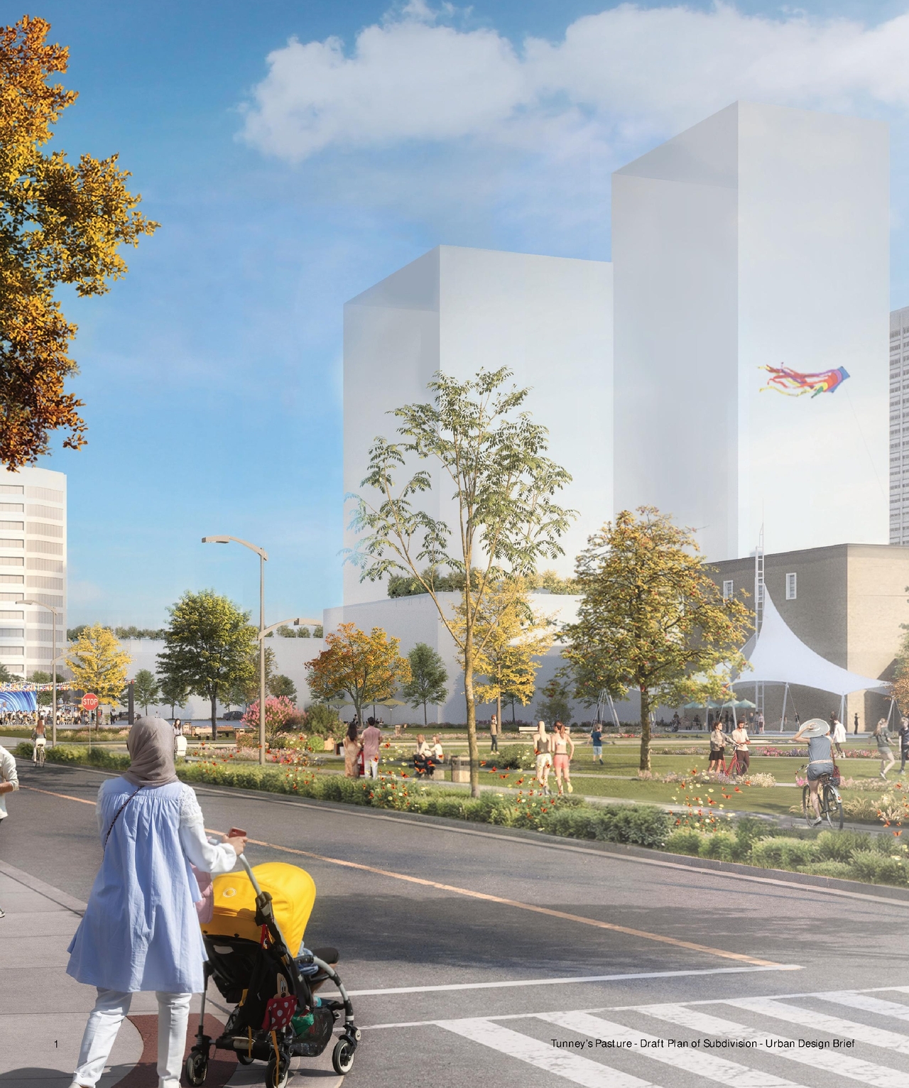 Rendering of building from page 4 of the file '2024-12-09 - Urban Design Brief - D07-16-24-0022'