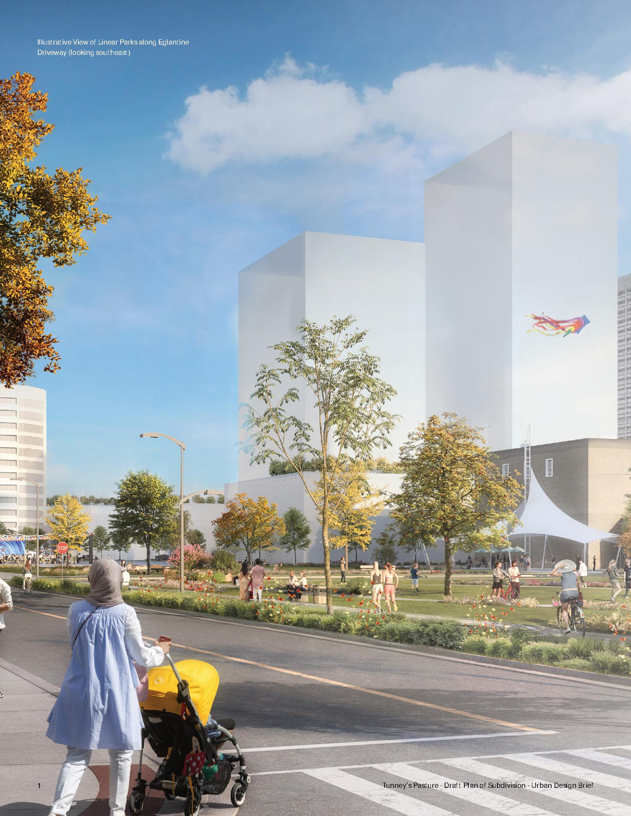Rendering of building from page 4 of the file '2024-12-09 - Urban Design Brief - D07-16-24-0022'
