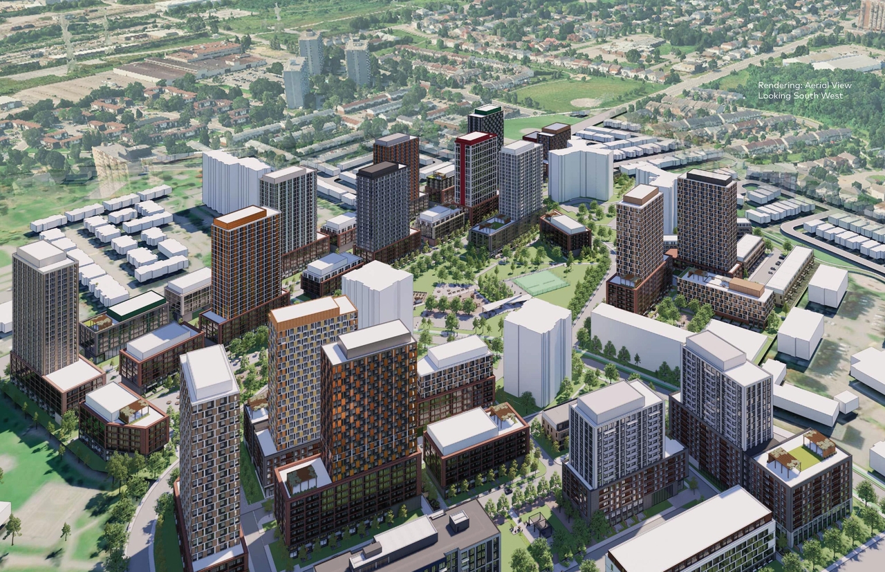 Rendering of building from page 20 of the file '2025-08-08 - Urban Design Brief - D07-16-25-0013'