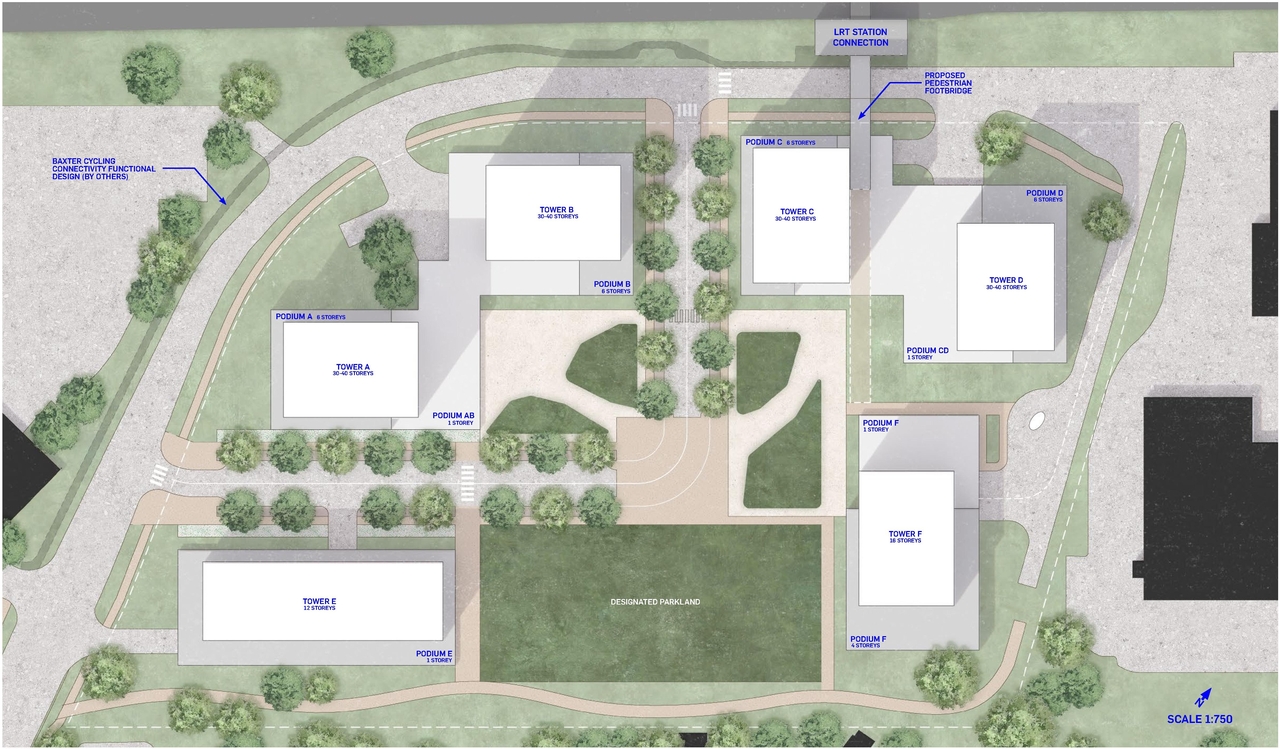 Construction site plan for project from page 16 of the file '2025-12-24 - Urban Design Brief - D07-16-25-0021'