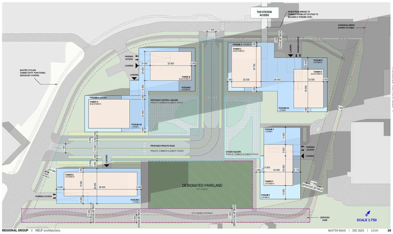 Construction site plan for project from page 18 of the file '2025-12-24 - Urban Design Brief - D07-16-25-0021'