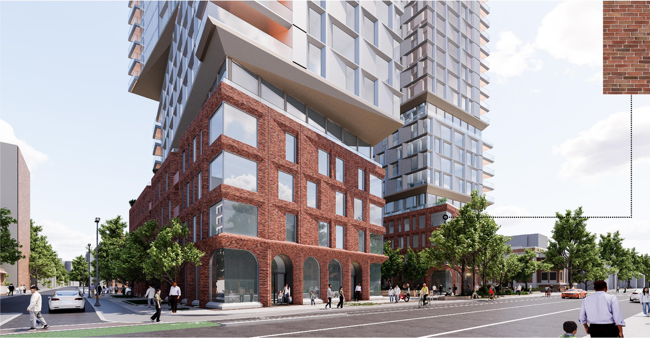 Rendering of building from page 16 of the file '2026-01-27 - Design Brief - D09-04-20-0013'