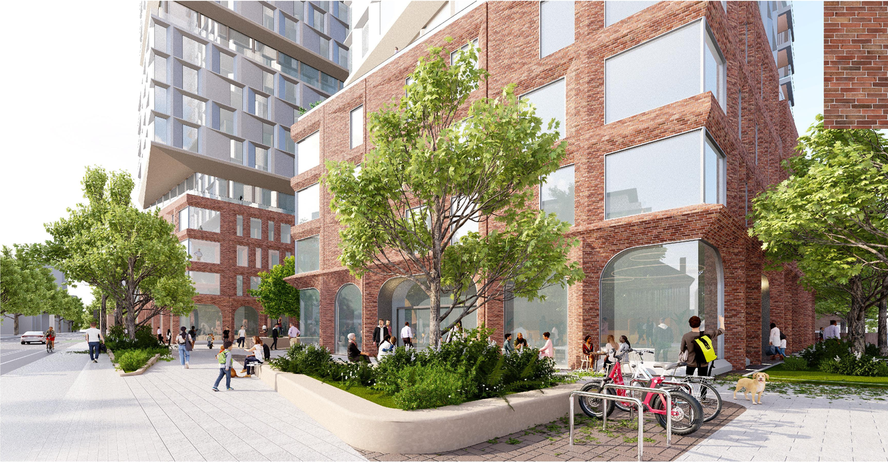 Rendering of building from page 20 of the file '2026-01-27 - Design Brief - D09-04-20-0013'