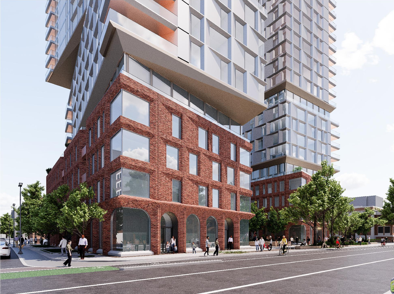 Rendering of building from page 6 of the file '2026-01-27 - Design Brief - D09-04-20-0013'