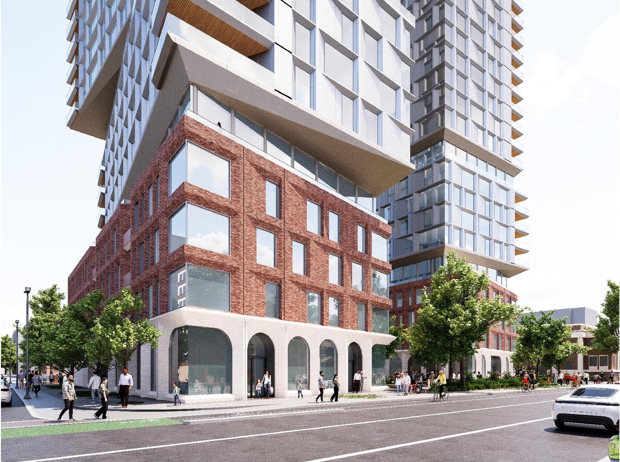 Rendering of building from page 6 of the file '2026-01-27 - Design Brief - D09-04-20-0013'