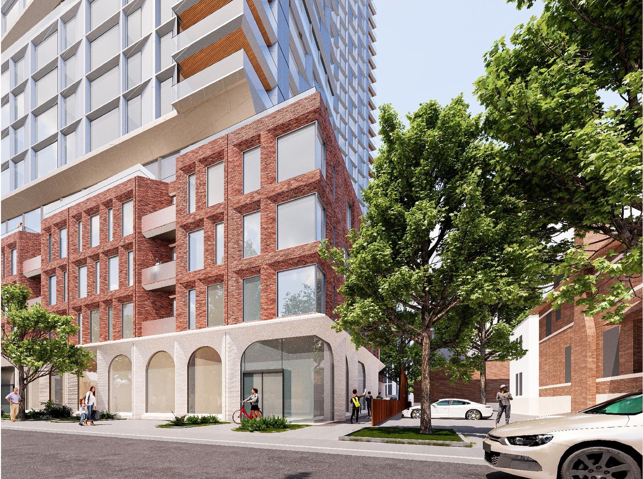 Rendering of building from page 7 of the file '2026-01-27 - Design Brief - D09-04-20-0013'