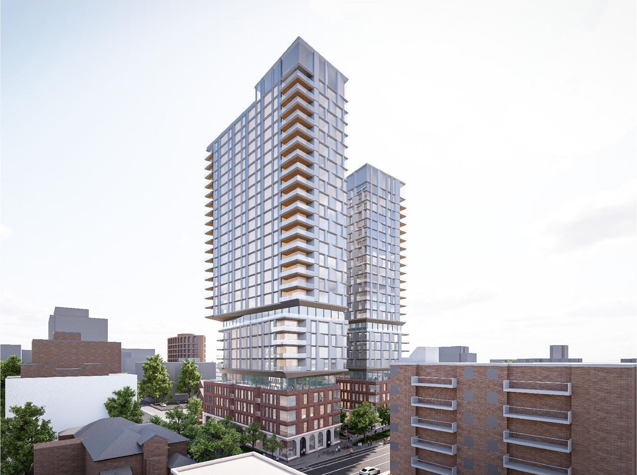 Rendering of building from page 9 of the file '2026-01-27 - Design Brief - D09-04-20-0013'