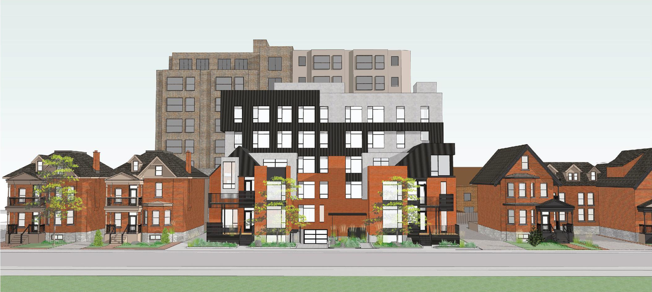 Rendering of building from page 1 of the file '283-285 McLeod - Proposed Renderings'