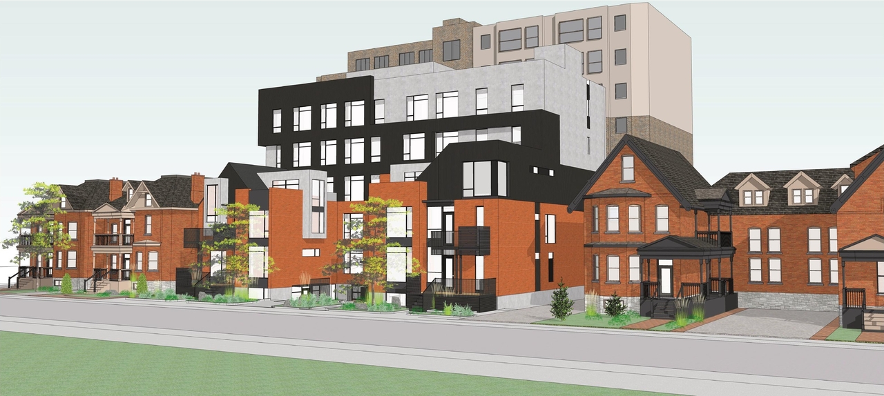 Rendering of building from page 2 of the file '283-285 McLeod - Proposed Renderings'