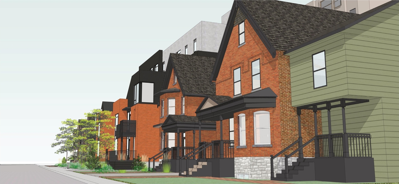 Rendering of building from page 5 of the file '283-285 McLeod - Proposed Renderings'