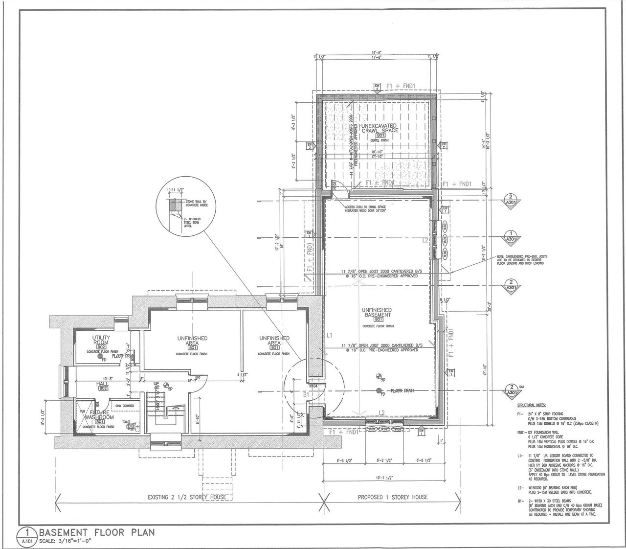 Construction site plan for project from page 5 of the file '2023-03 Elevations and Renderings'