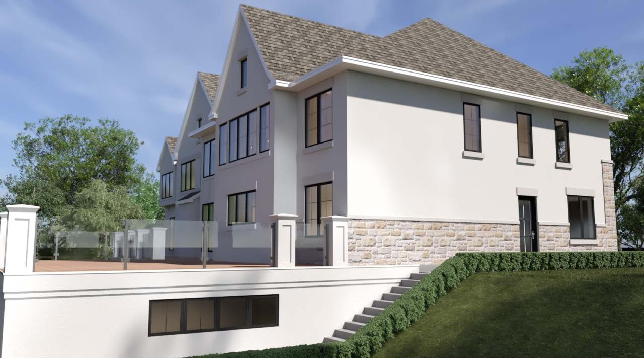 Rendering of building from page 2 of the file '125 Lakeway - Proposed Renderings and Streetscape (October 2023)'