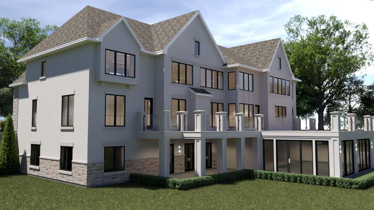 Rendering of building from page 4 of the file '125 Lakeway - Proposed Renderings and Streetscape (October 2023)'