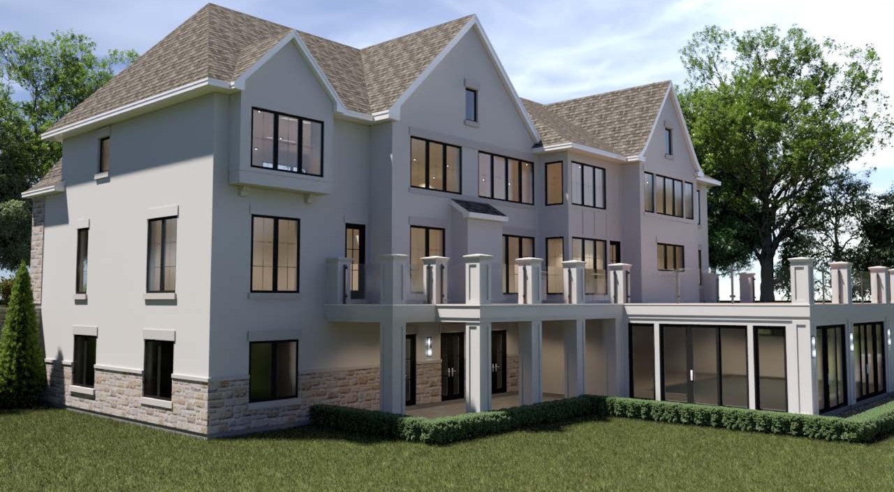 Rendering of building from page 4 of the file '125 Lakeway - Proposed Renderings and Streetscape (October 2023)'