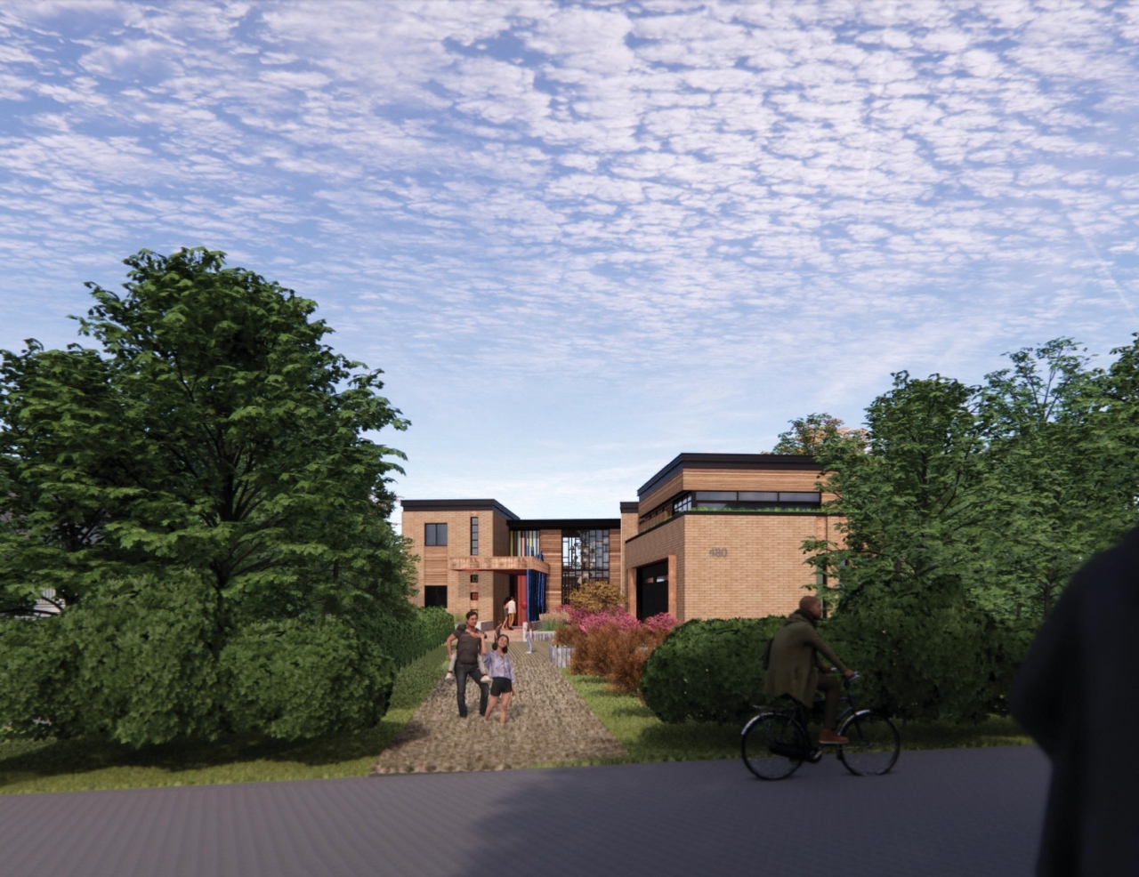 Rendering of building from page 10 of the file '480 Cloverdale - Renderings'