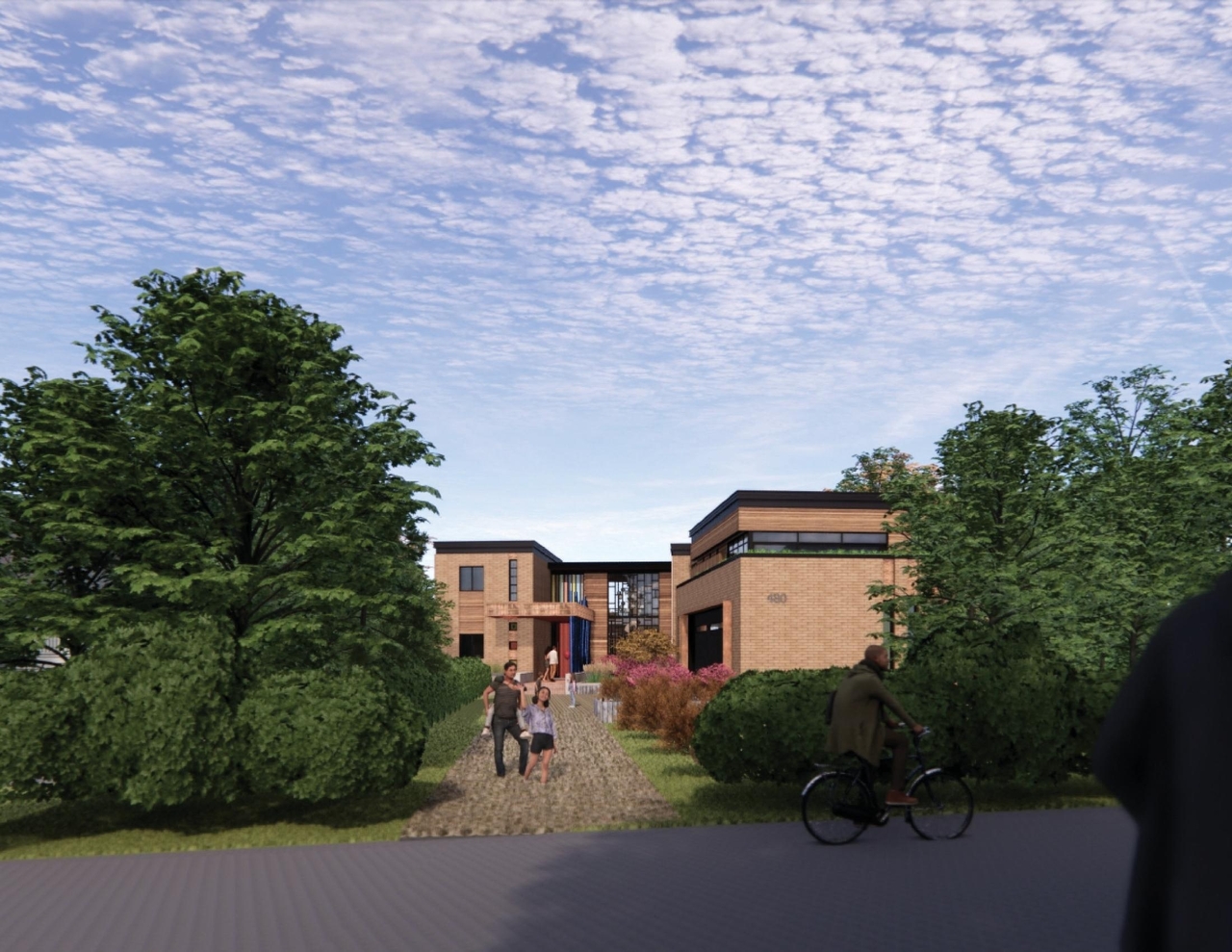 Rendering of building from page 10 of the file '480 Cloverdale - Renderings'