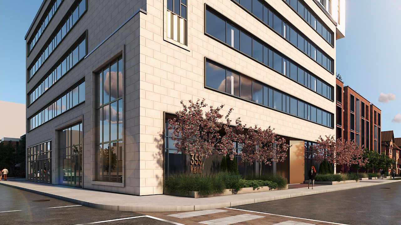 Rendering of building from page 8 of the file '359 Kent Street - Rendered Views'