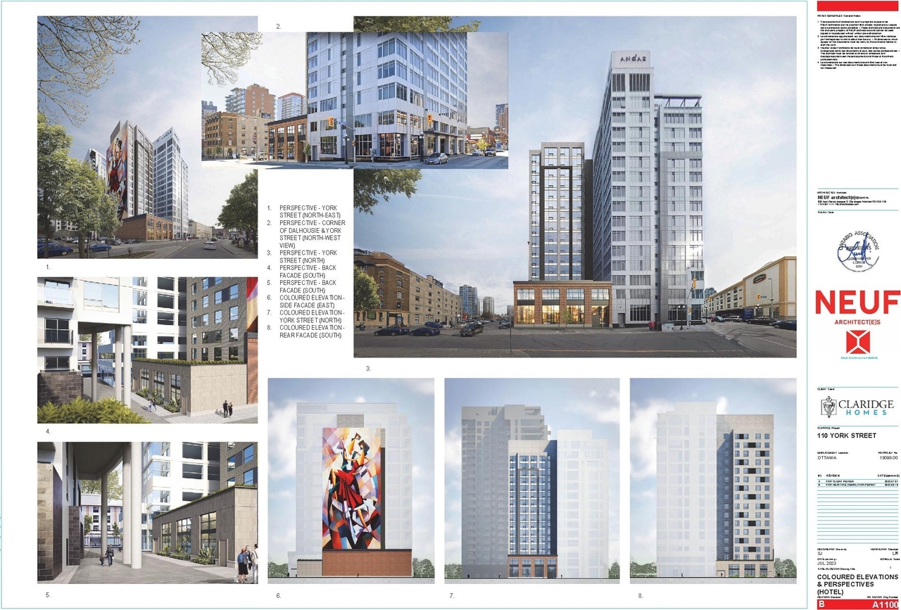 Rendering of building from page 1 of the file '110 York Street - Renderings'