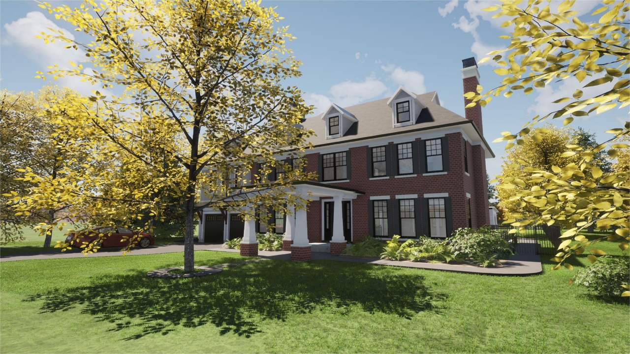 Rendering of building from page 1 of the file 'Renderings and Perspectives'