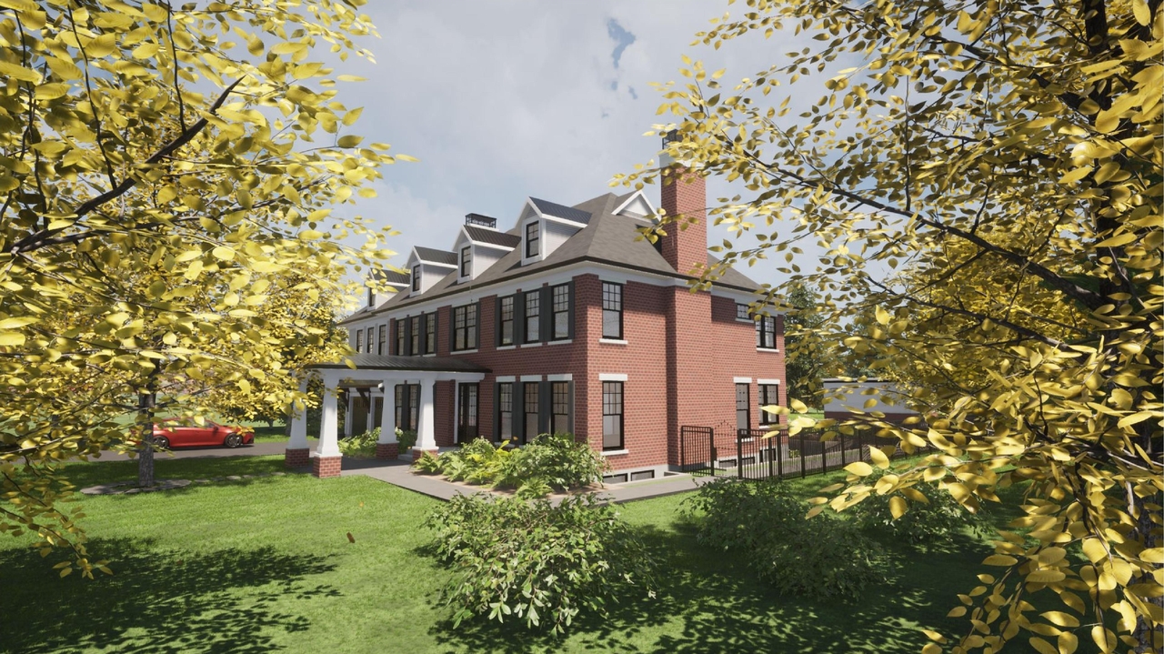 Rendering of building from page 1 of the file 'Renderings and Perspectives'