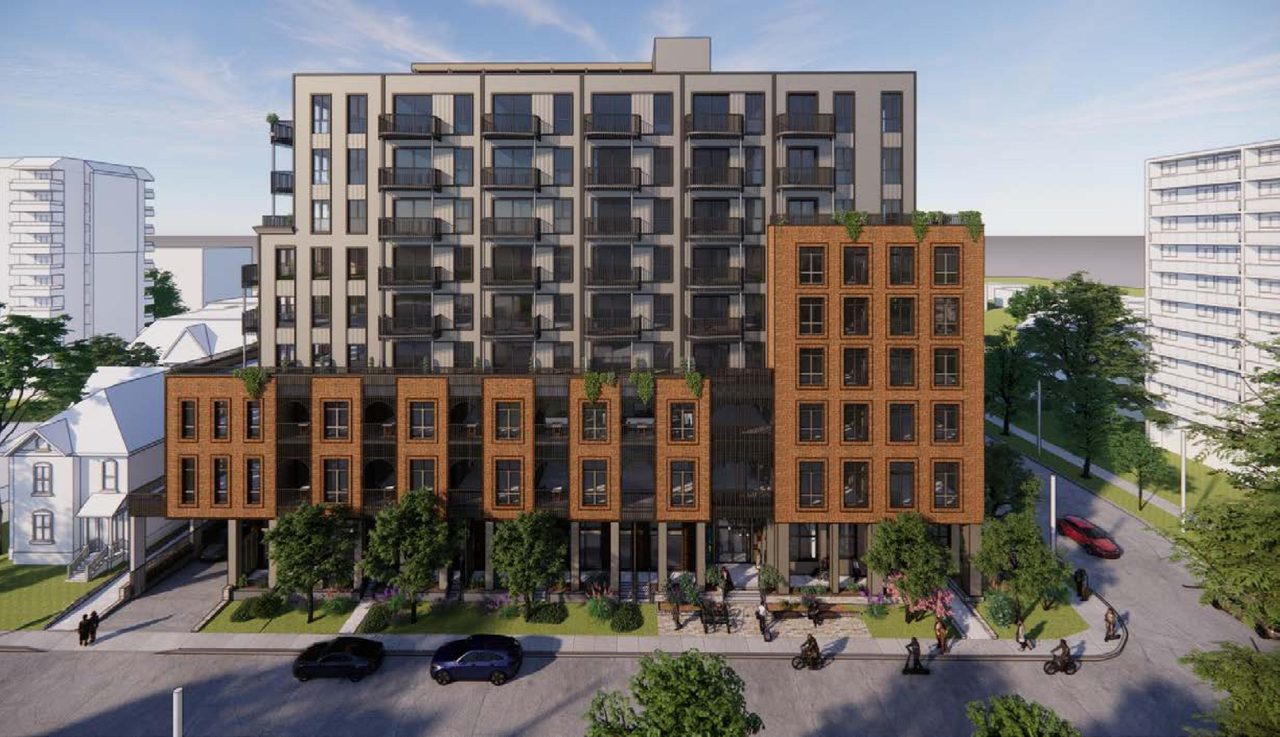 Rendering of building from page 12 of the file '315 Chapel Street - Design Brief'