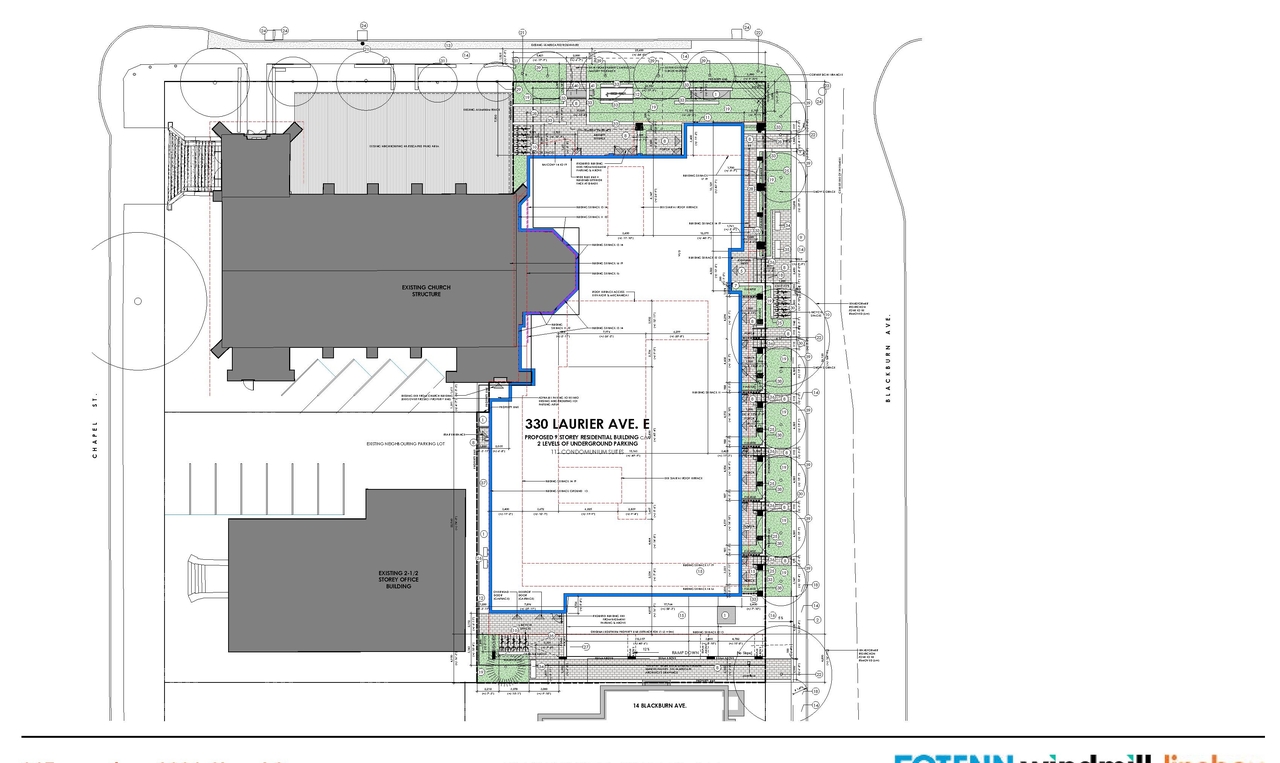 Construction site plan for project from page 52 of the file '315 Chapel Street - Design Brief'