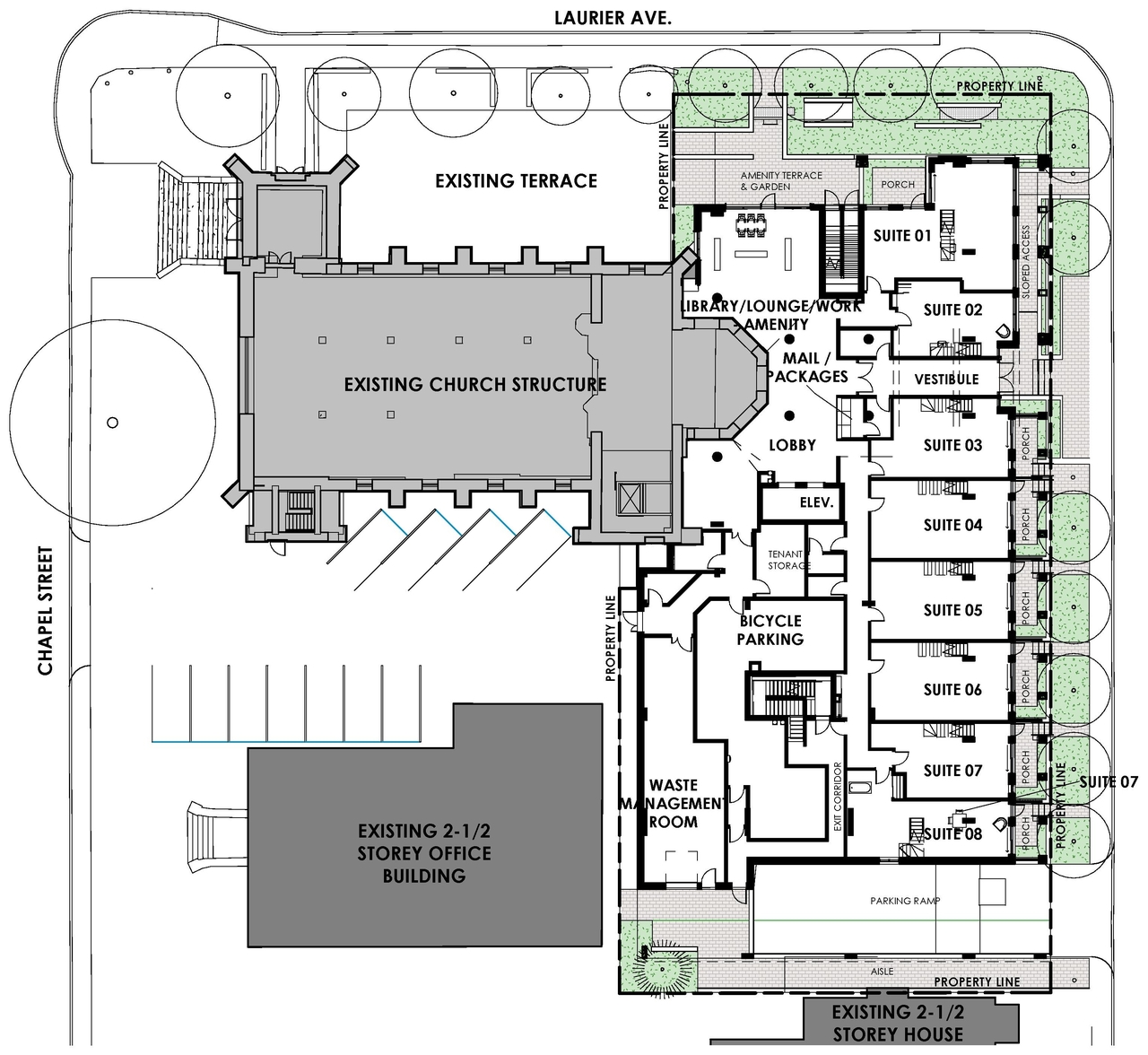 Floor plan for project from page 53 of the file '315 Chapel Street - Design Brief'