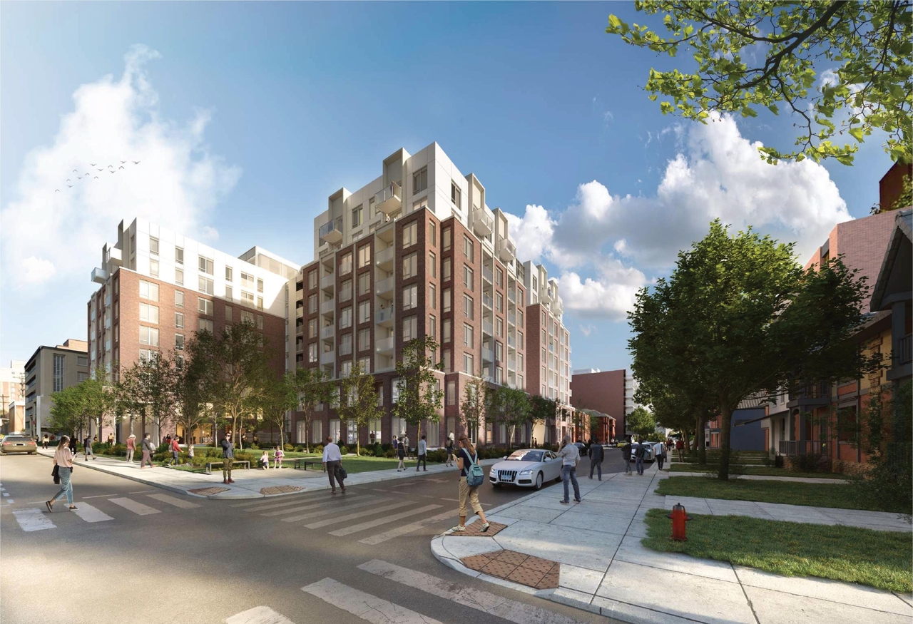 Rendering of building from page 9 of the file '381 Kent Street - Renderings'