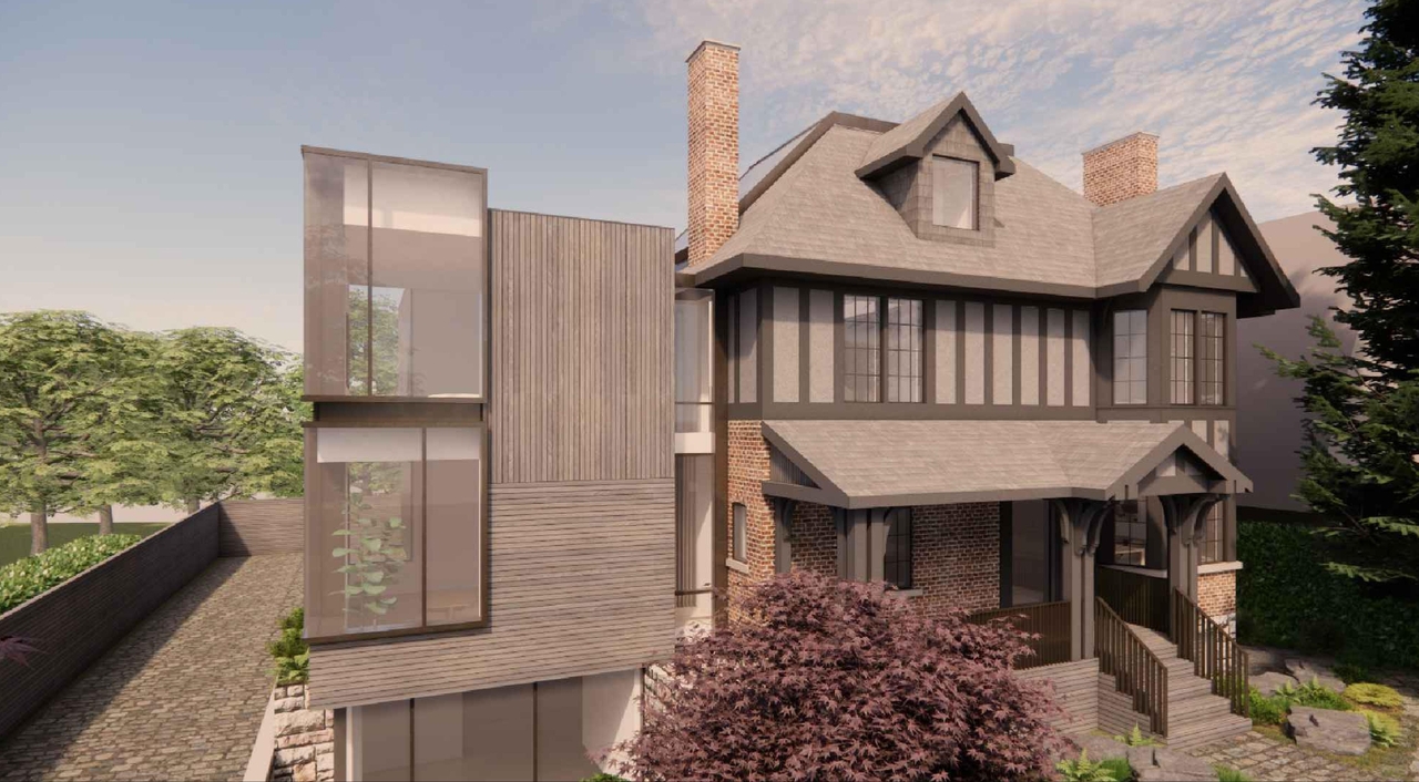 Rendering of building from page 3 of the file '259 Clemow - Renderings'