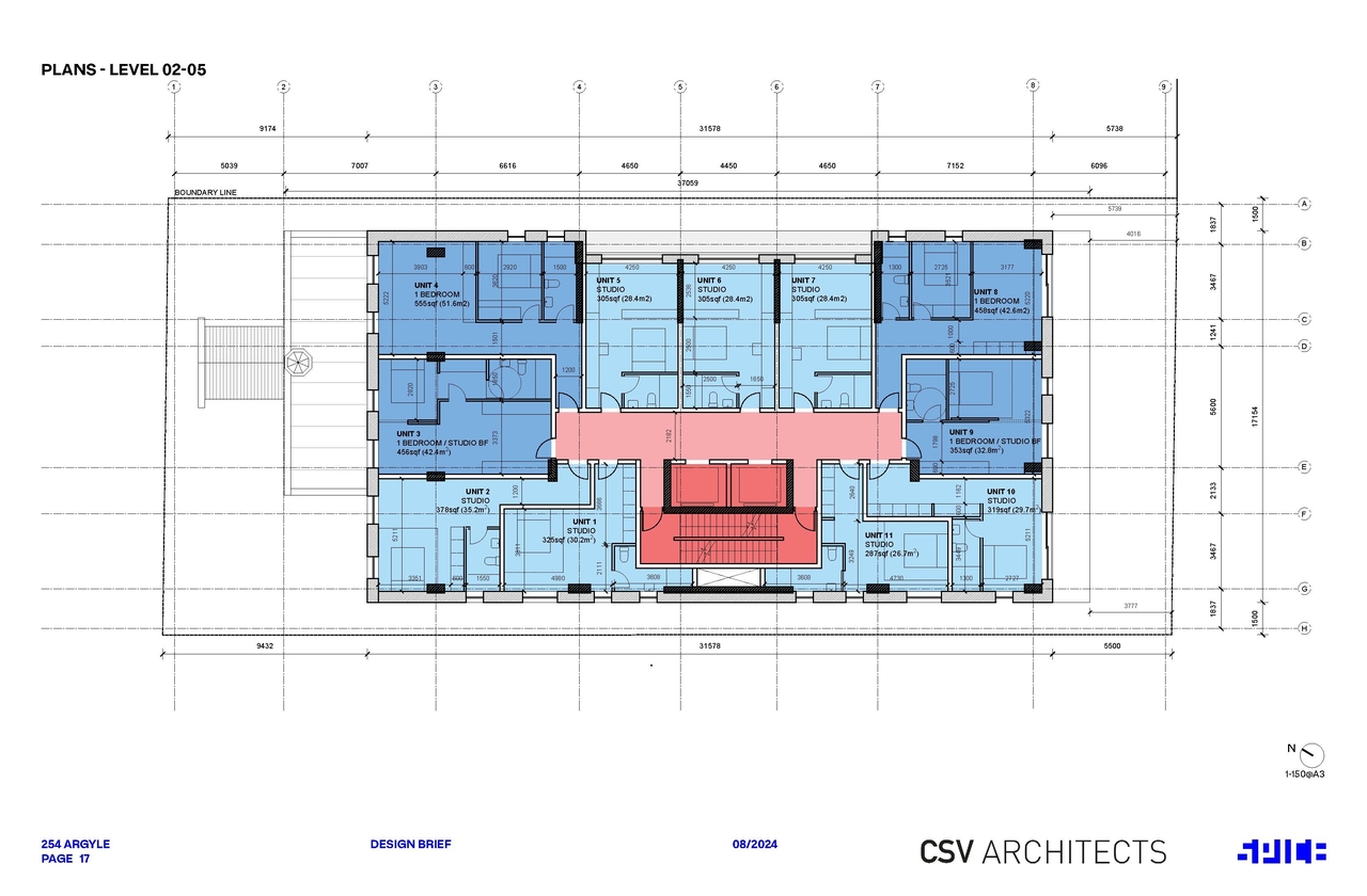 Construction site plan for project from page 17 of the file '254 Argyle - Urban Design Brief'
