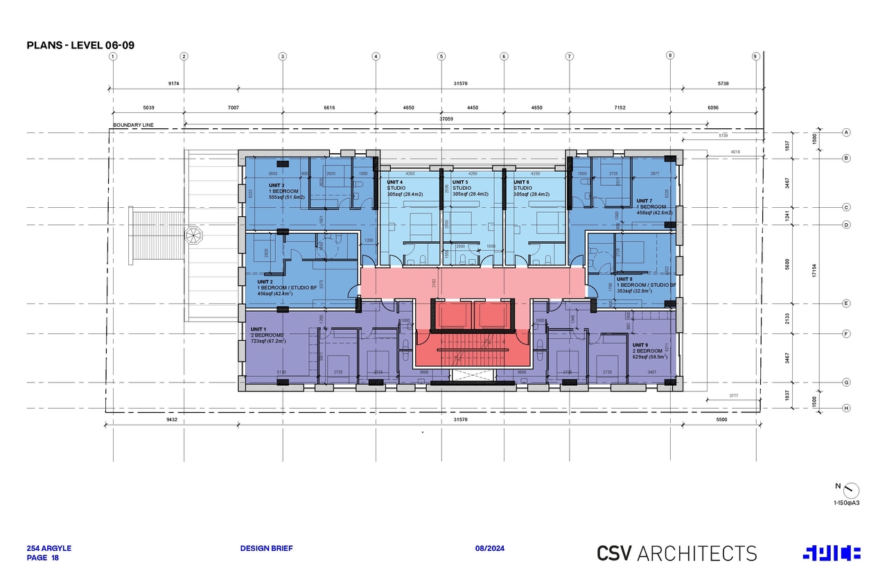 Construction site plan for project from page 18 of the file '254 Argyle - Urban Design Brief'