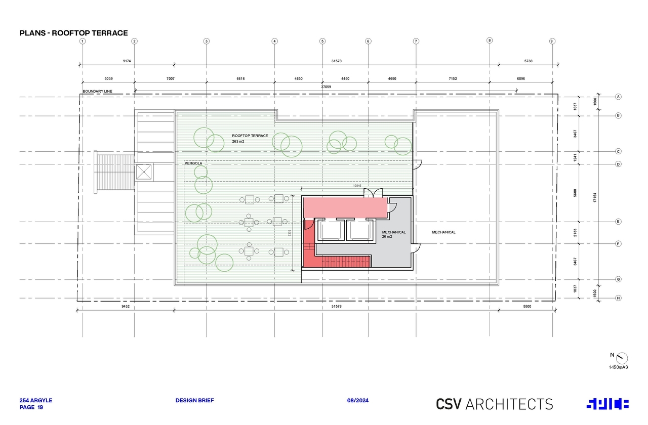 Construction site plan for project from page 19 of the file '254 Argyle - Urban Design Brief'