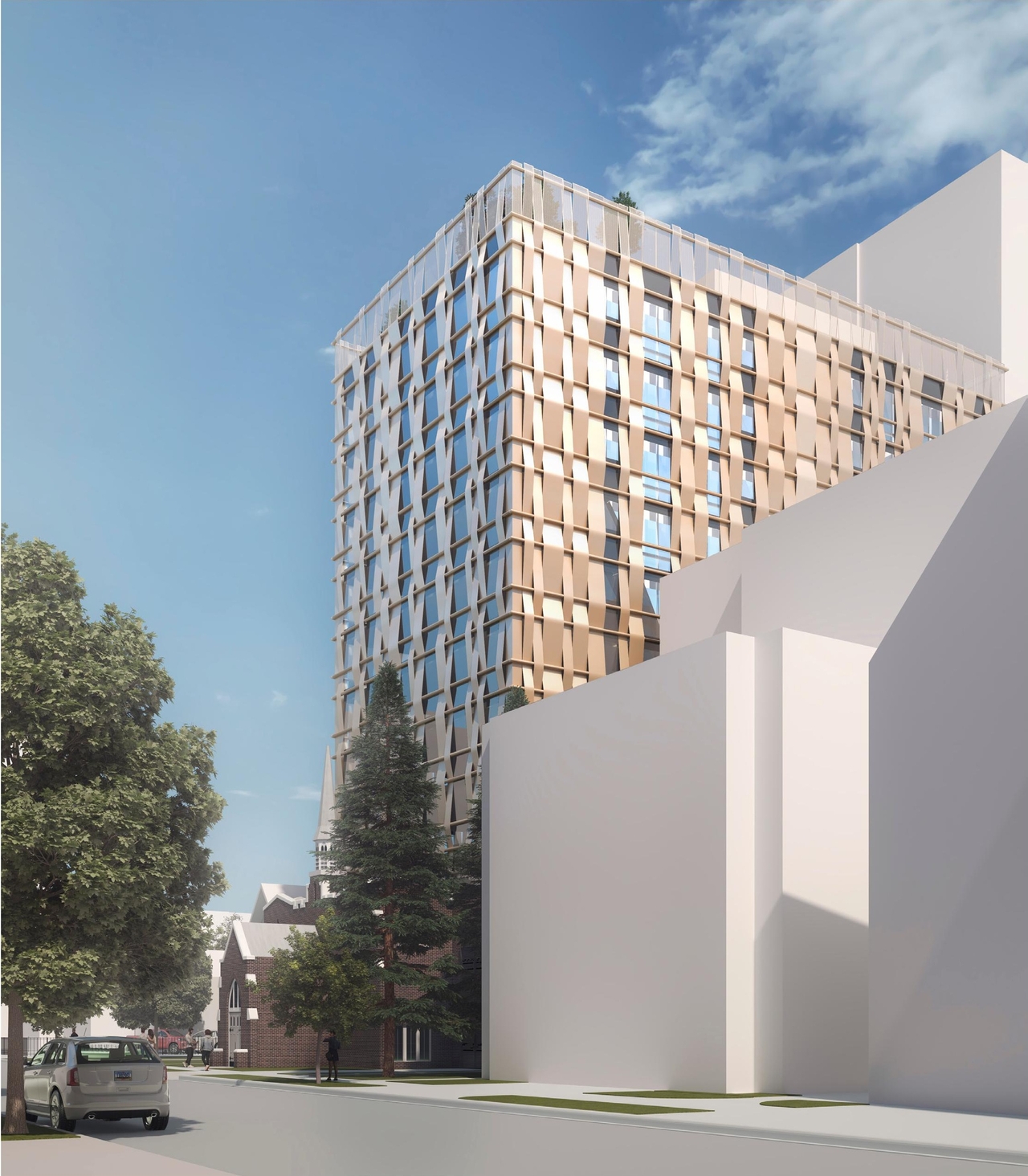 Rendering of building from page 7 of the file '254 Argyle - Urban Design Brief'