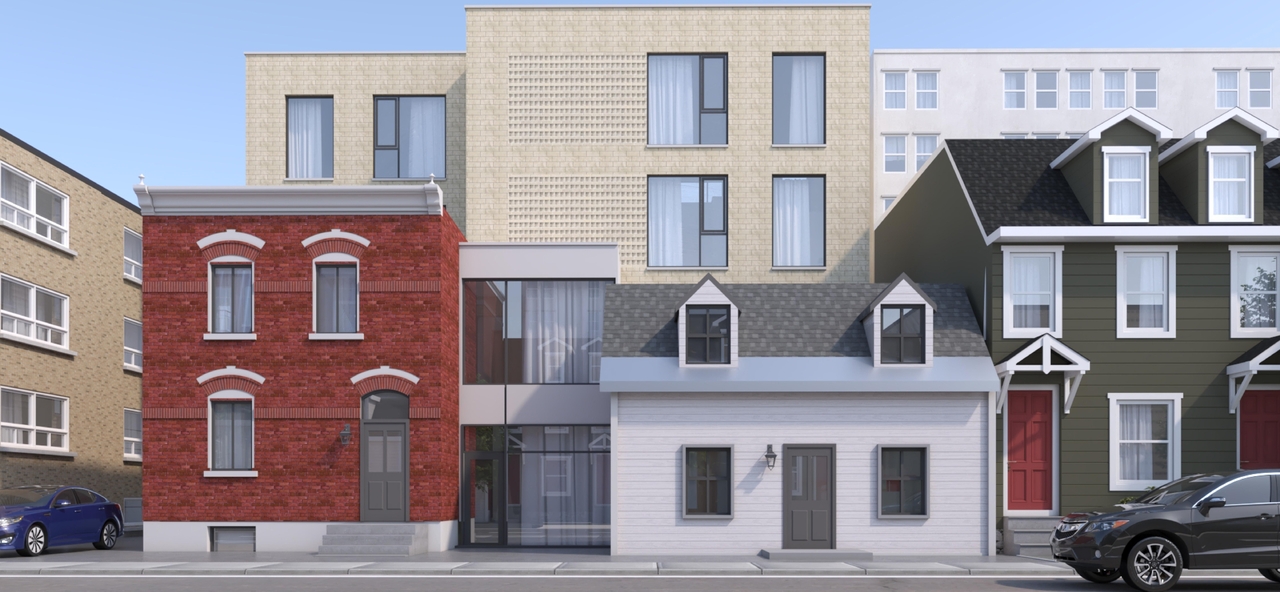 Rendering of building from page 2 of the file 'D09-04-24-0075 168-174 Murray St Renderings'