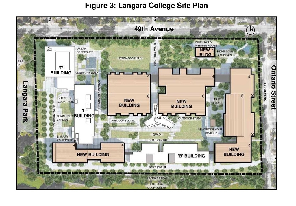 Construction site plan for project from page 5 of the file 'Referral report'