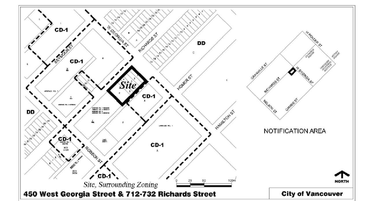 Construction site plan for project from page 3 of the file 'Referral report'