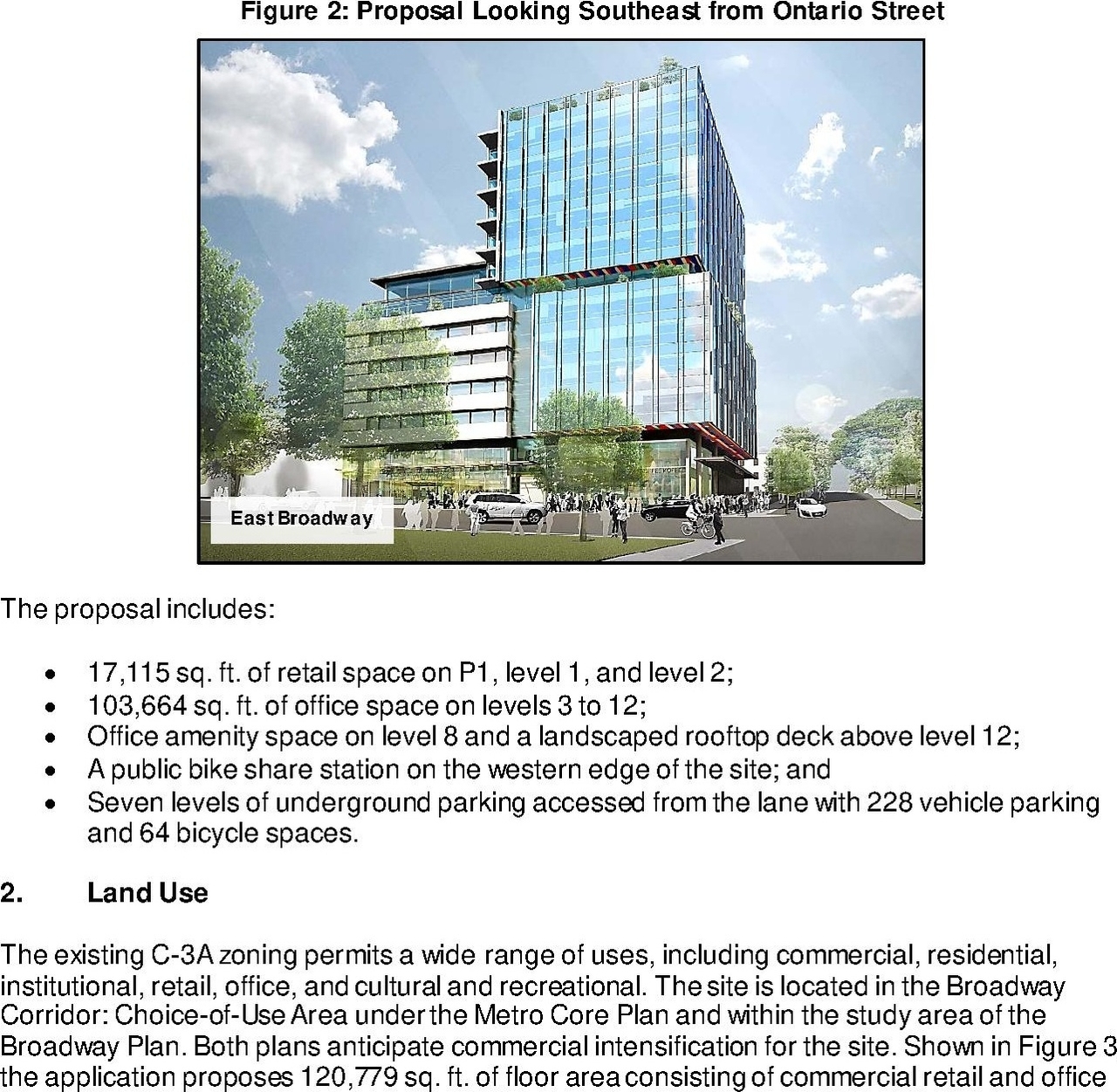 Rendering of building from page 6 of the file 'Referral report'
