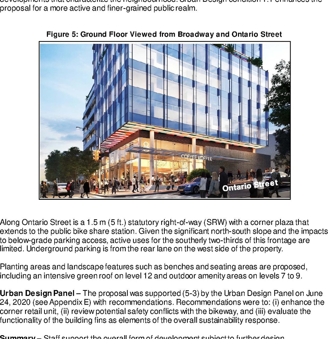Rendering of building from page 9 of the file 'Referral report'