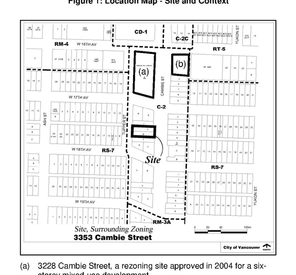 Construction site plan for project from page 3 of the file 'Referral report'