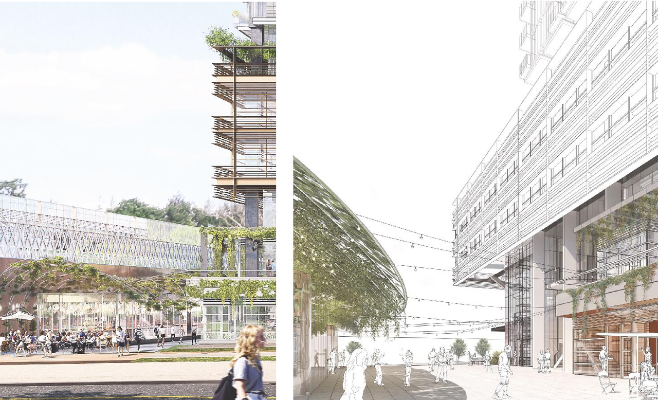 Rendering of building from page 4 of the file 'Architectural character'