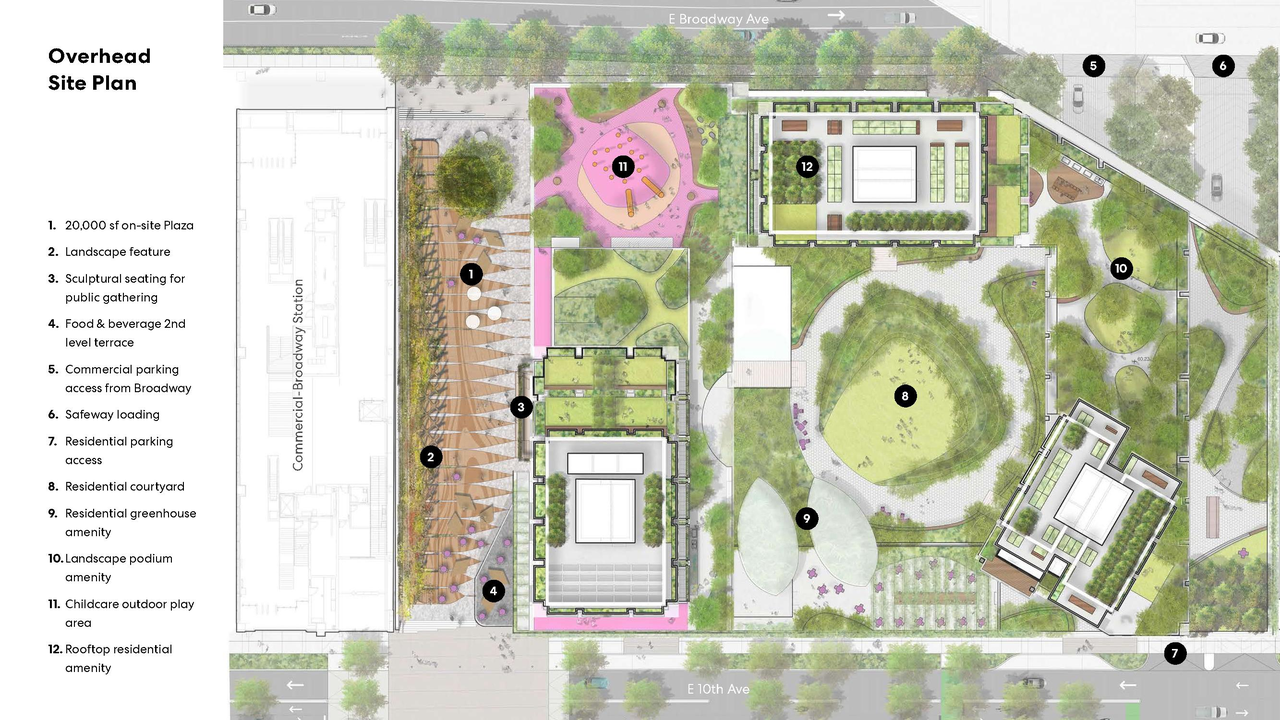 Construction site plan for project from page 12 of the file 'Applicant open house boards'