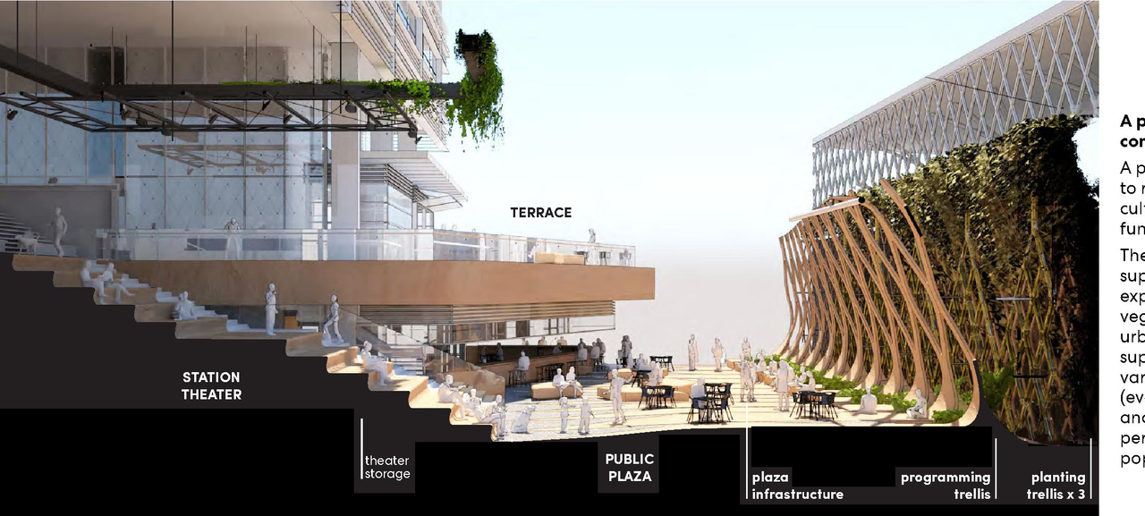 Rendering of building from page 19 of the file 'Applicant open house boards'